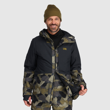 Men's Snowcrew Jacket, Saddle/Treeline